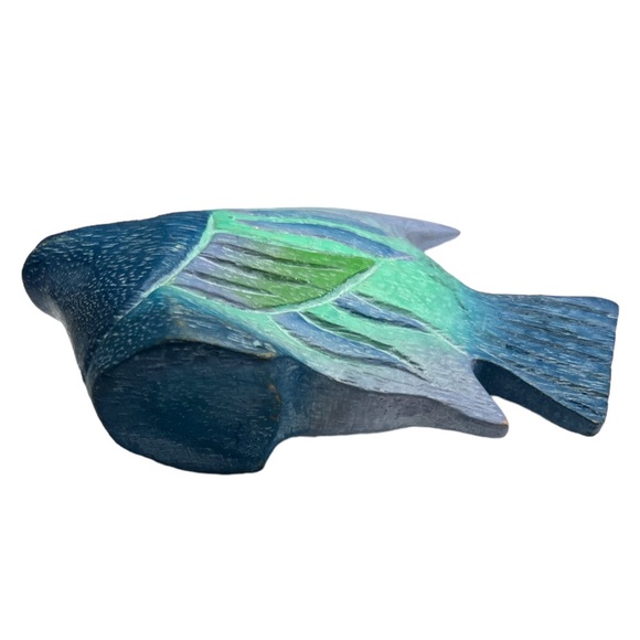 Nautical Decor Hand Carved Wooden Fish  5.5” x 3.5” - Picture 4 of 4